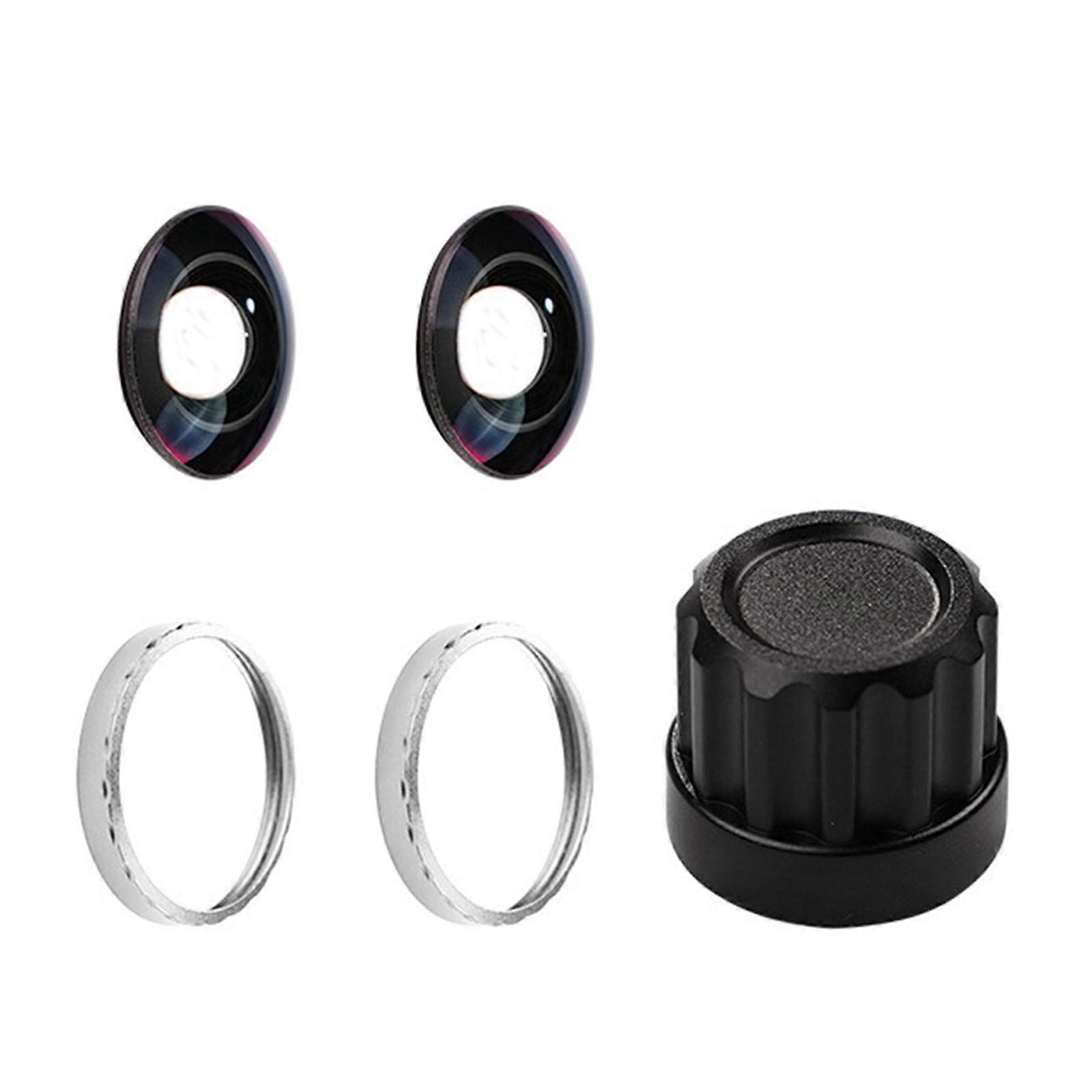 Interchangeable Double Clear Camera Lens Quick Change Design Durability Glass Construction for Virtual Reality Equipment  silver