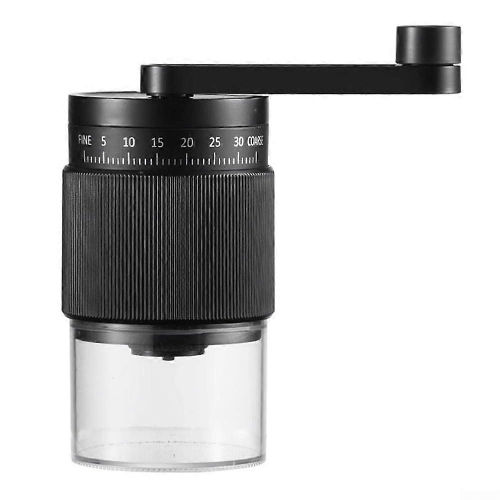 Portable Coffee Bean Grinder with 35 Adjustable Grind Settings for Home and Travel Use (Black)