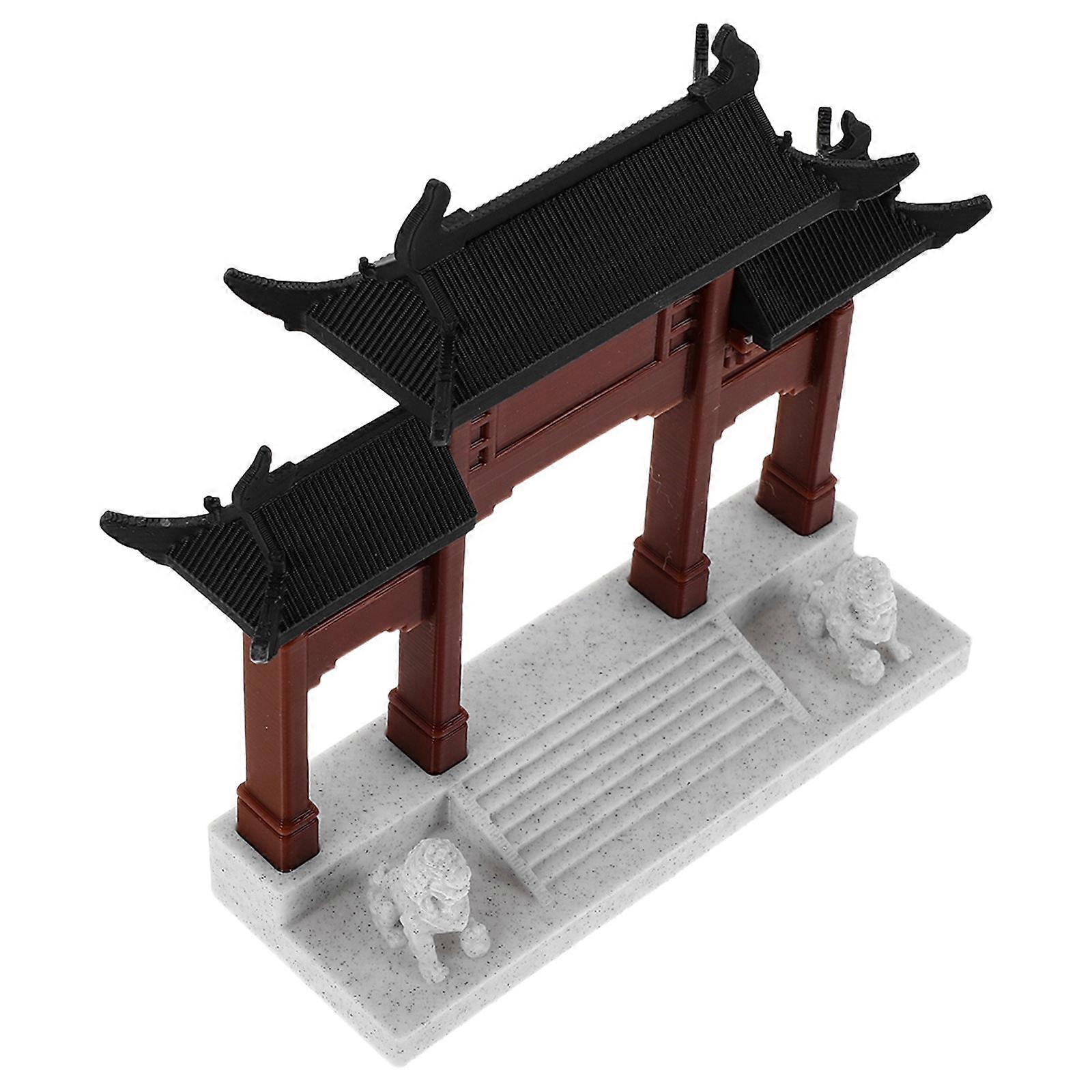 Miniature Chinese Pavilion Model for Decor with Durable Multi Pla