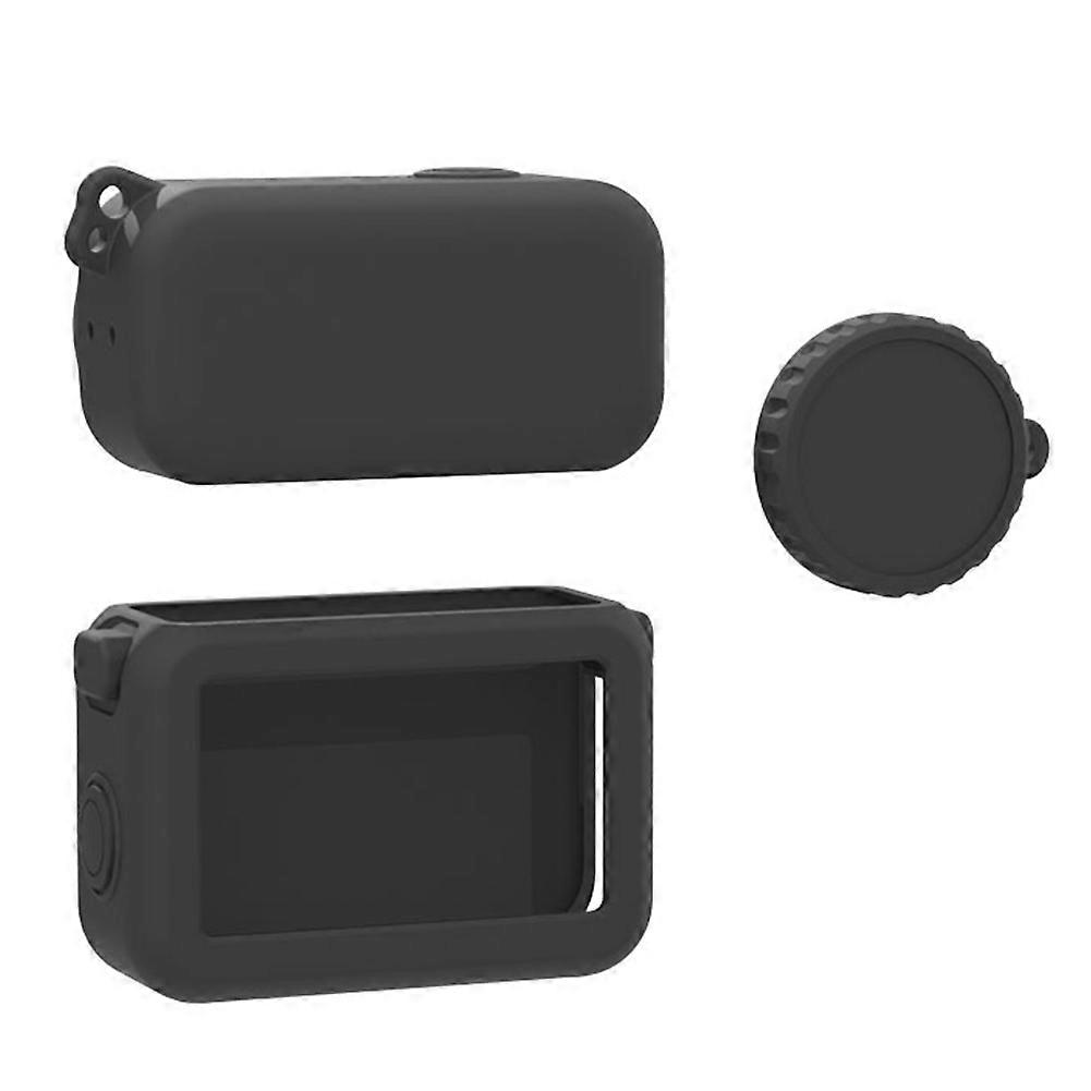 Silicone Case for DJI Osmo Nano with Lens Cap Dirt-Proof Protective Case for DJI Osmo Nano Action Camera Black
