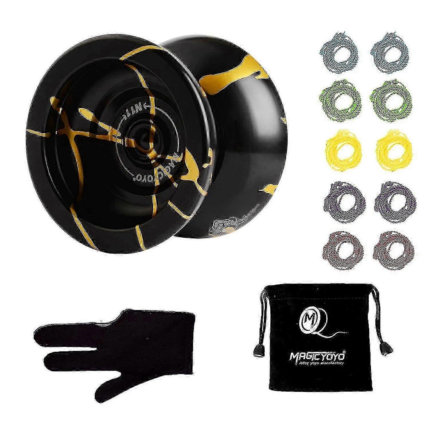 N11 Alloy Aluminum Professional Yoyo Unresponsive Yoyo Ball With Bag, Glove And 10 Strings
