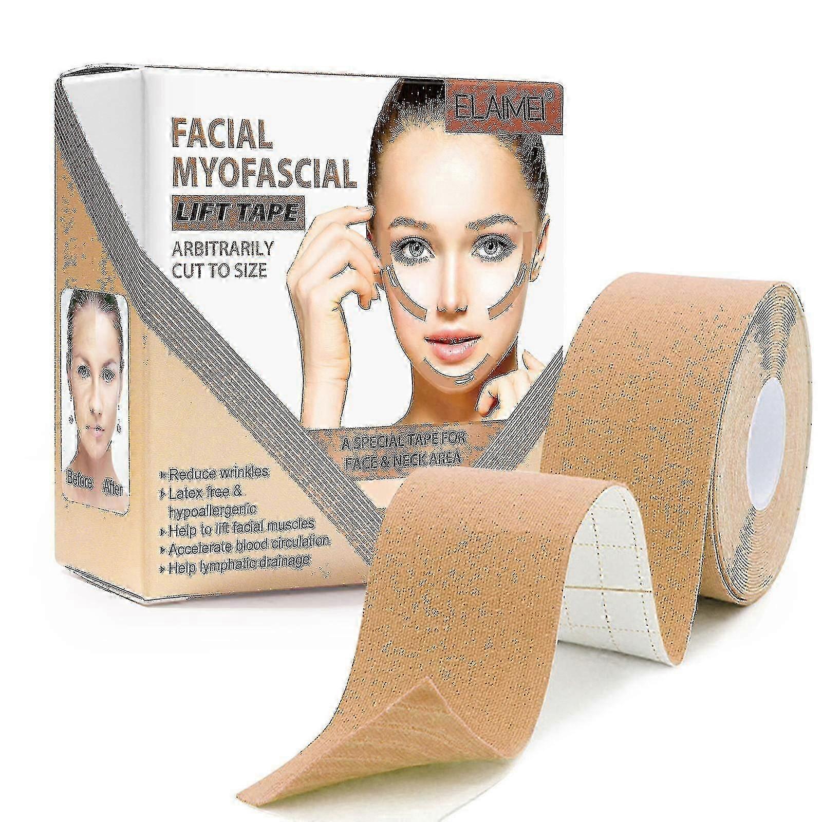 סרט הרמה מיופציאלי לפנים תיקוני קמטים, סרט הרמת צוואר עיניים לפנים, טלאים נגד קמטים מדבקות נגד הקפאה סרט הרמת צוואר למיצוק והידוק
