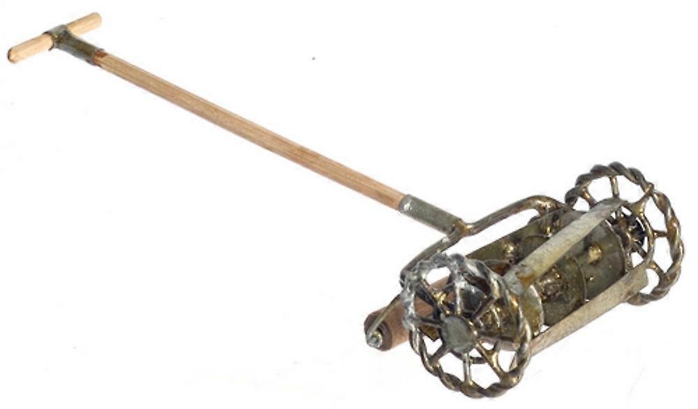 دمى البيت العشب الطراز القديم جزازة العشب مصغرة 1:12 ملحق حديقة 