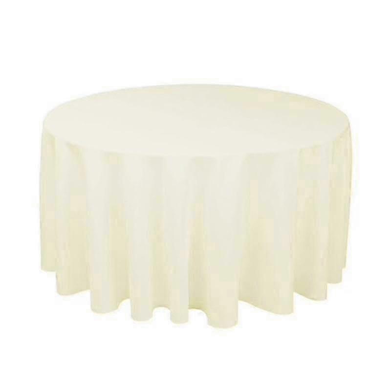 1pcs Solid Polyester Round Tablecloth White Black Red Blue Gold for Birthday Party Table Cover