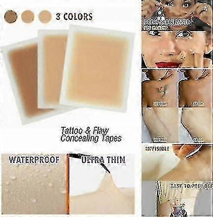 Hud Osynlig Ärr Klistermärke Concealer Klistermärke Tatuering Täck upp Klistermärke Ärr Täck Vattentät Falsk Hudfärg Tw