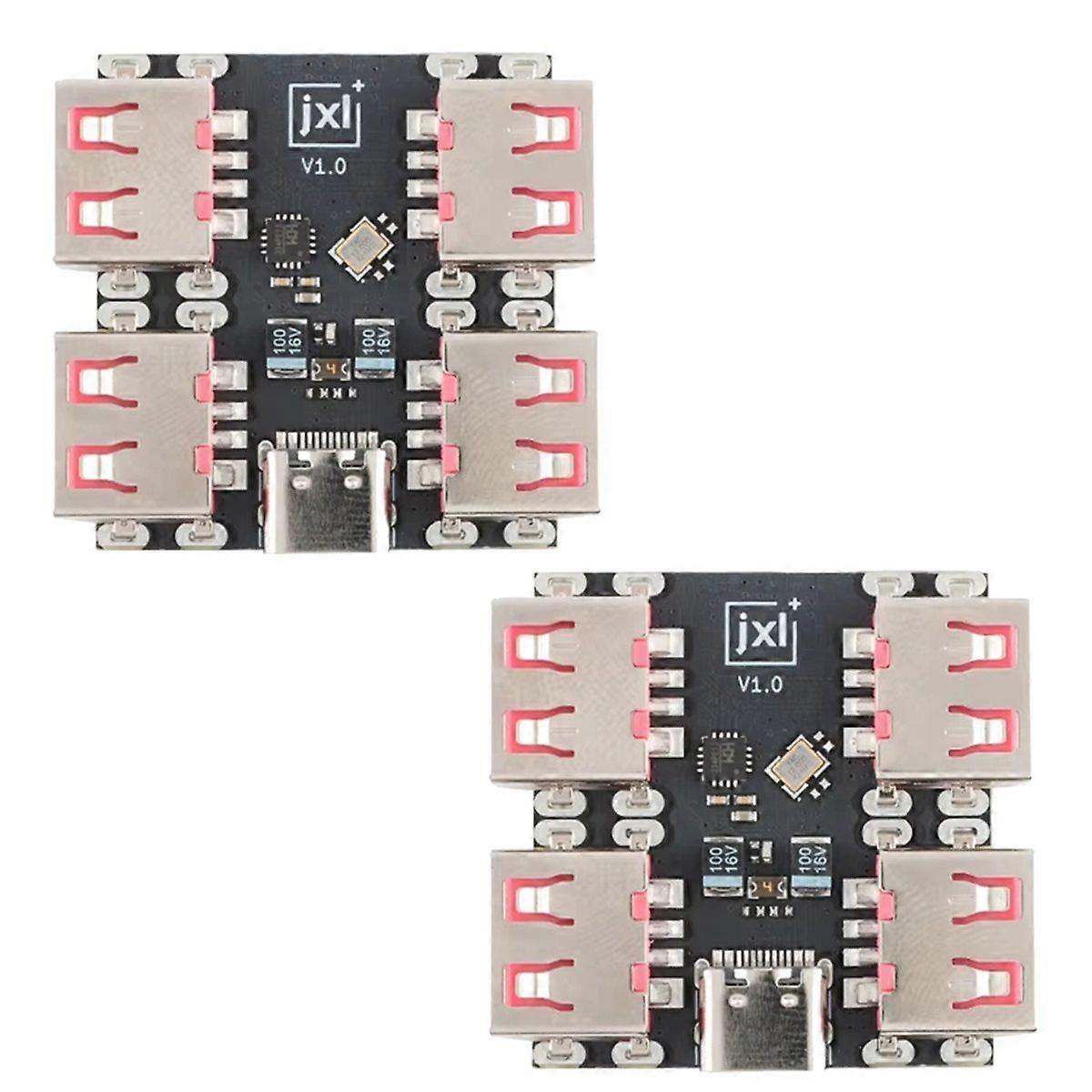 USBHUB USB2.0 4-Port C USB 2.0 to 4 Channel Way Splitter USB-HUB Type-C Extender Board 40MB/S