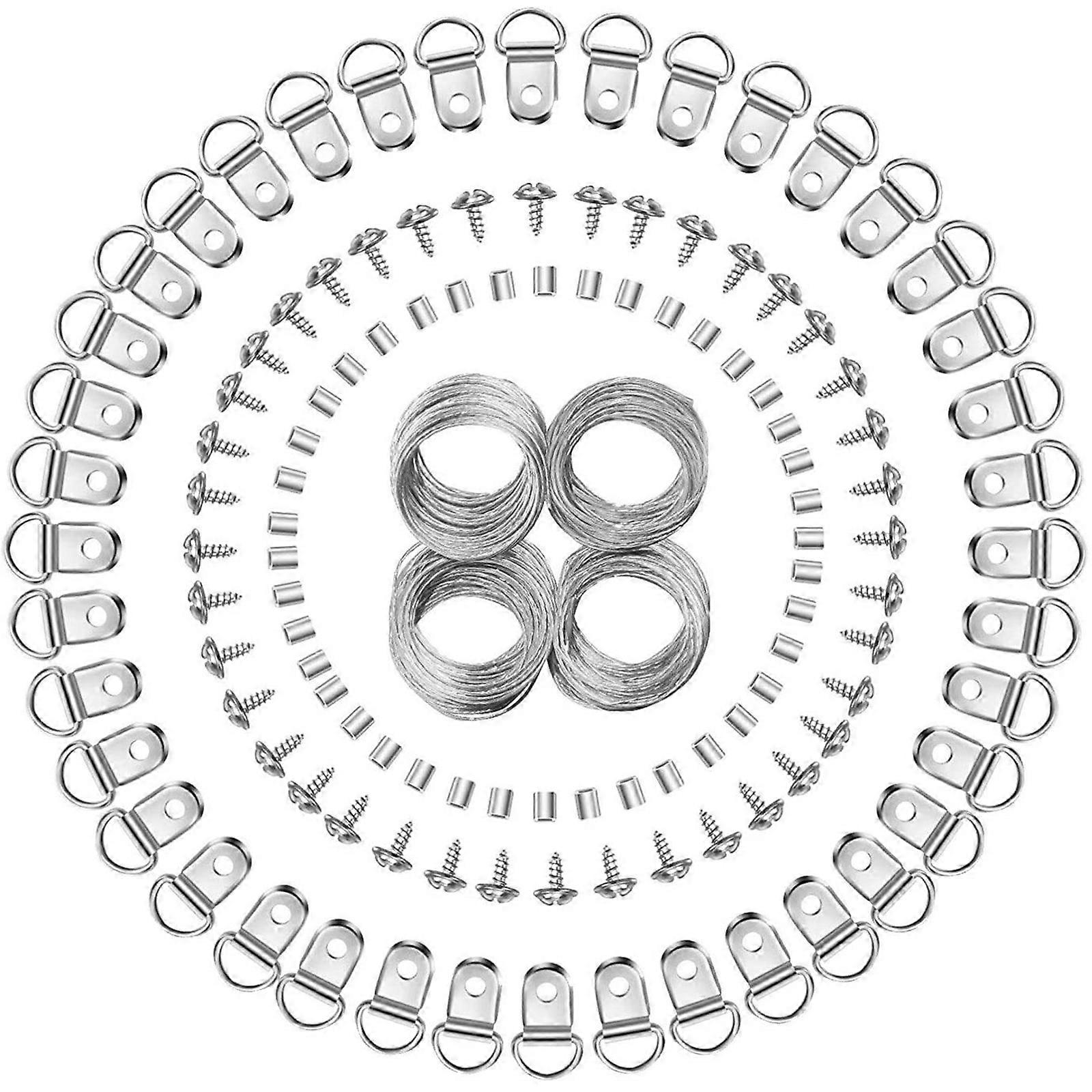 Set for 124 Flexible Rust Resistant Wire set Reliable Metal Wire Kits Versatile Wire Rope set for Home Decoration Multicolor