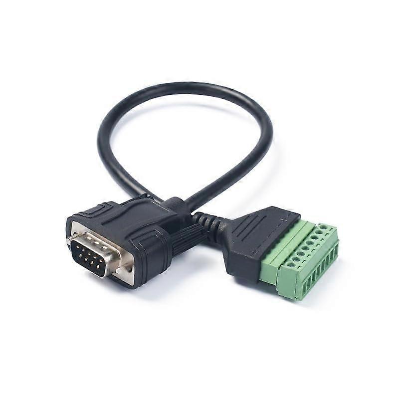 DB9 RS232 Serial Male to 8Pin AV Terminal Block Screw Adapter Converter Cable for Data Transfer