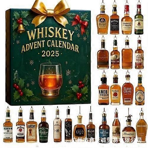 2025 Beer Advent Calendar, Christmas Whisky Advent Calendar, Christmas Style A Whisky Blind Box Flat Design