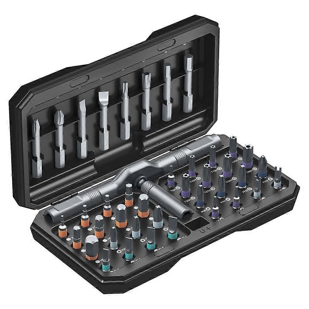 42 in 1 Ratchet Screwdriver Set with 40 Magnetic Drill Bits Rotatable Ratchet Handle Multifunctional Screwdriver Set