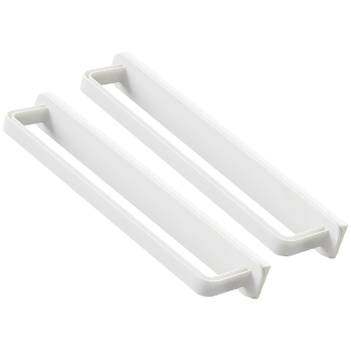 2 Pack Adhesive Towel Rack PushPull NoDrill Wall Mounted Organizer for Bathroom Kitchen