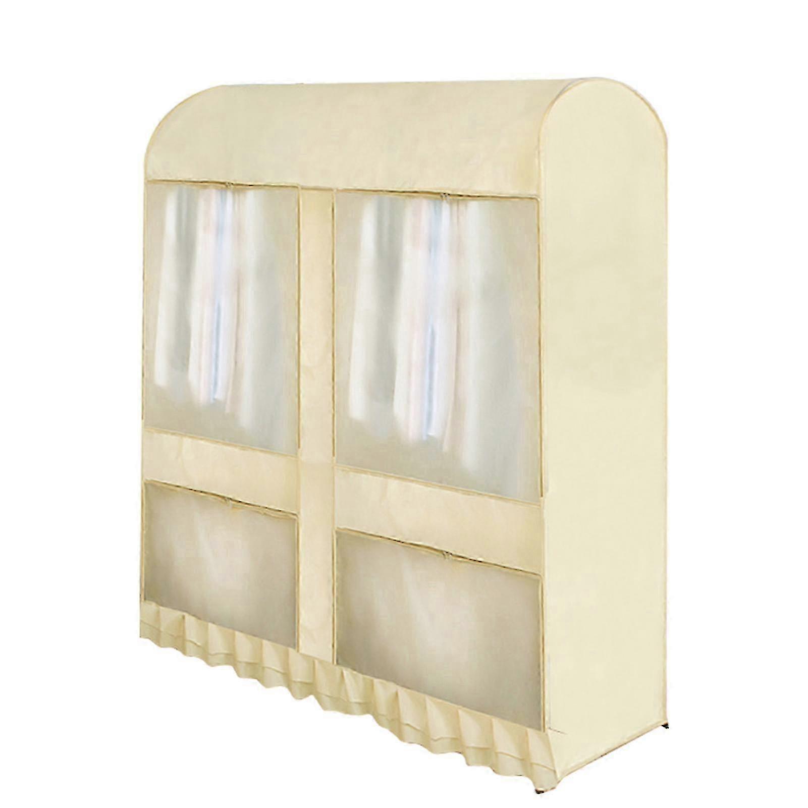 w Garment Rack Cover Large Capacity Dustproof Waterproof Clothing Rack Protector with Zipper and Visible Window