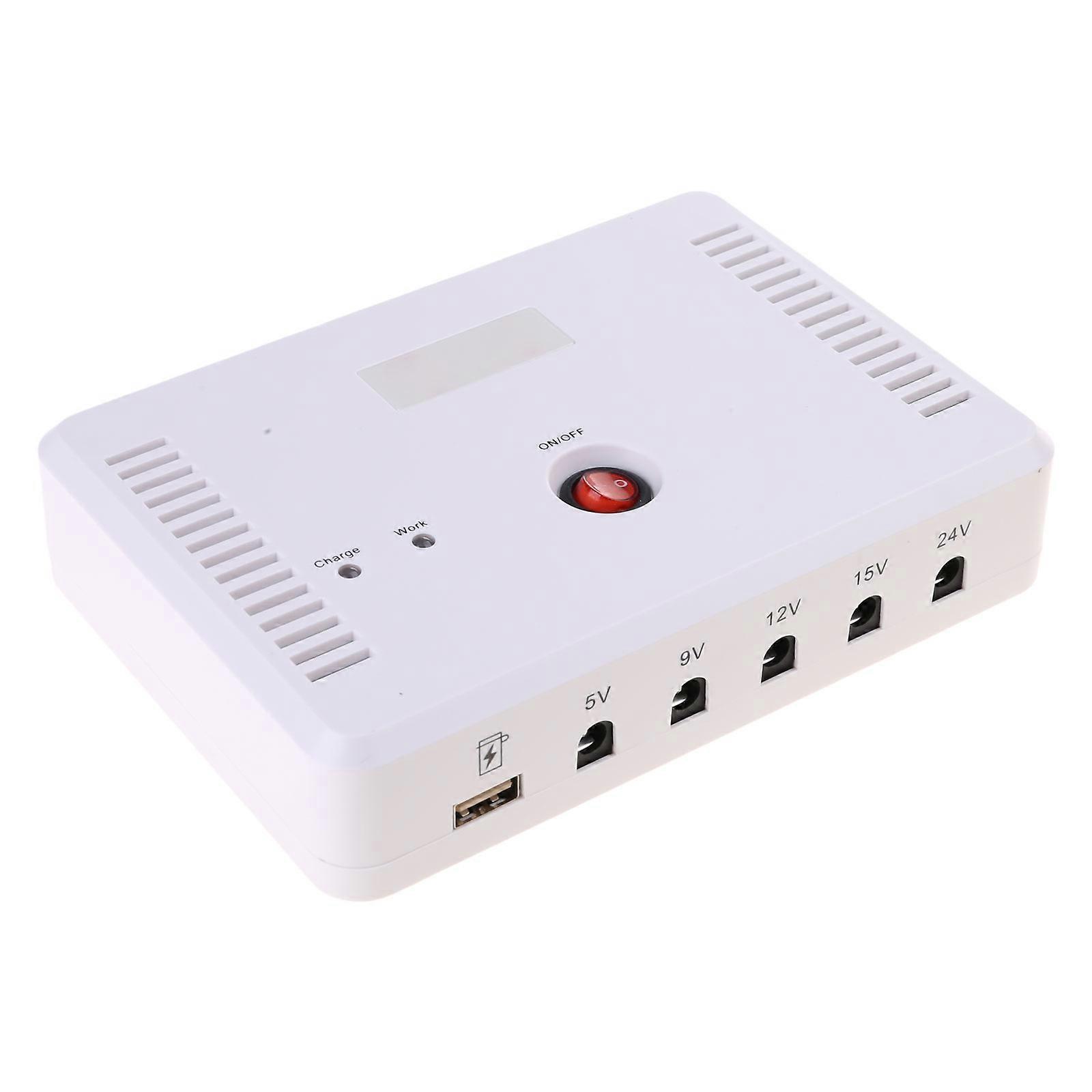 13200mAh UPS Battery Backup Power Supply for Routers and Cameras Supports 5V to 24V with Automatic Shut Function Multicolor