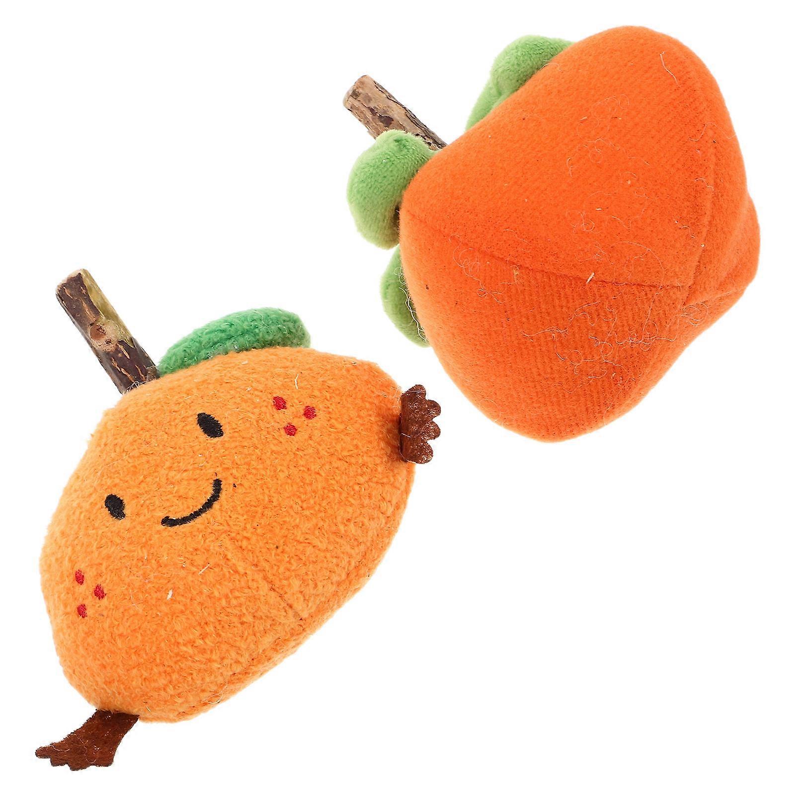 Catnip Teething Toys for Cats 2Pcs Interactive Chewable Fruit Play Accessories