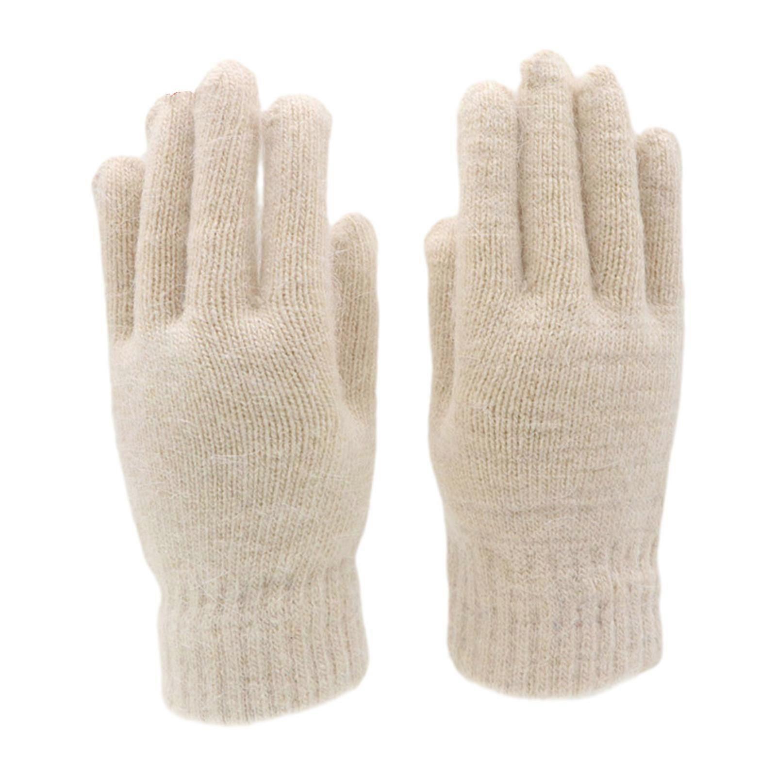 Varma och moderiktiga stickade vinterhandskar i ull för män Stickade handskar Fingerhandskar