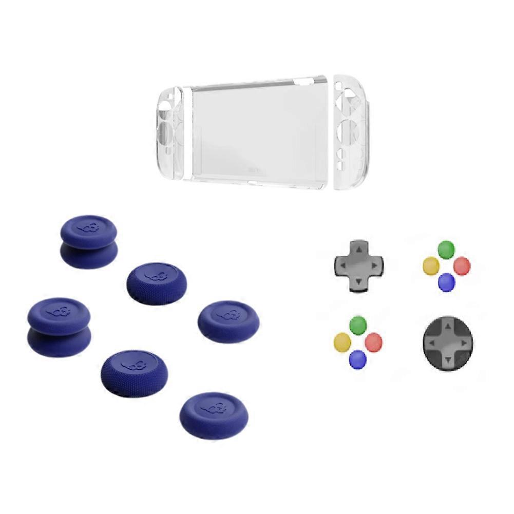 For Switch 2 Protective Case+D-Pad Button Cap Kit+Joystick Cap Split Anti-Fall Anti-Scratch Protective Case for Switch2