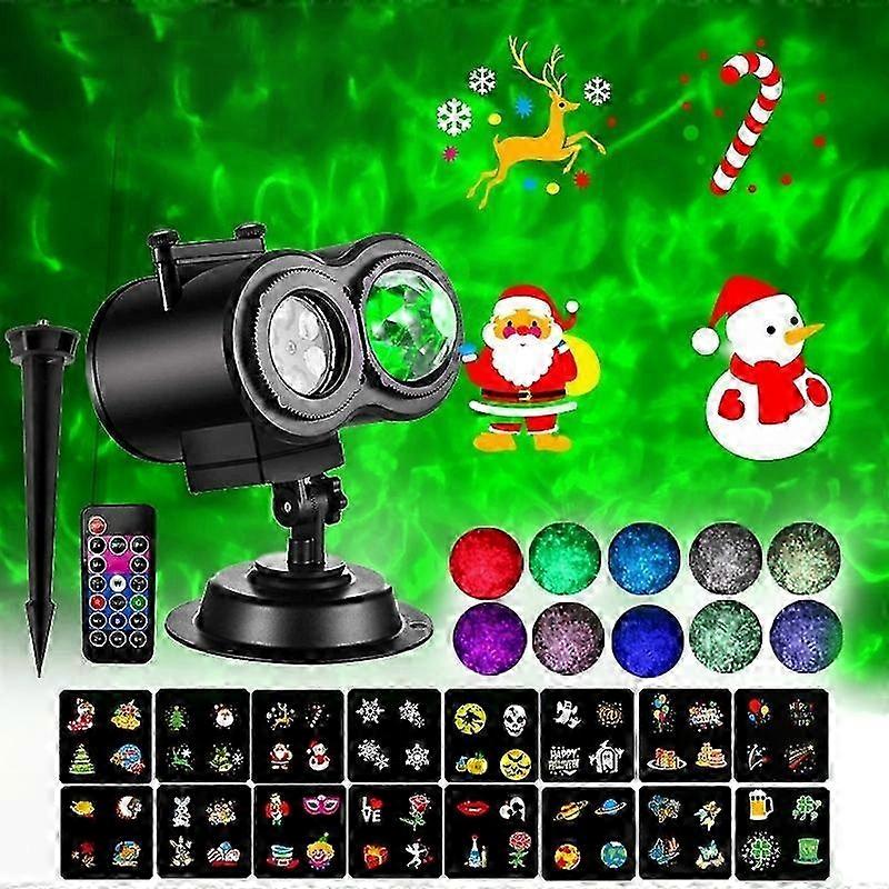 Water Pattern Projection Light with 16 Cards, No Fade Design, US Plug