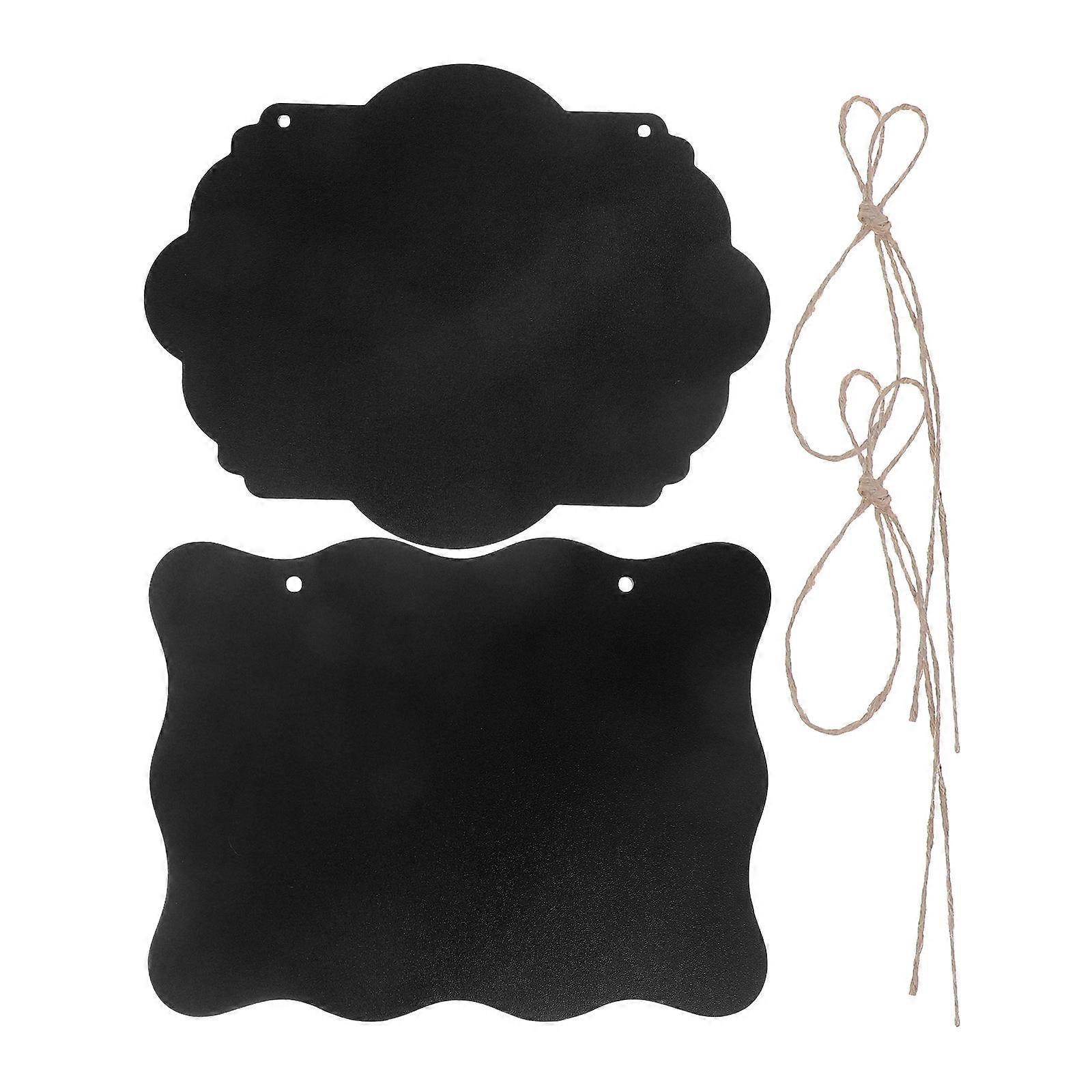 Decorative Chalkboard Small Wooden Blackboard for Hanging 2Pcs Set