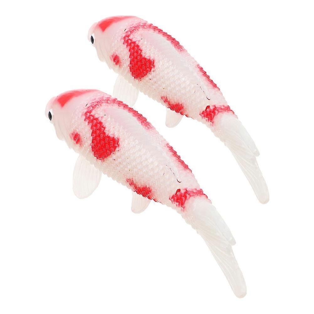 Simulated Goldfish Artificial Koi Fish for Decoration 2Pcs with PVC Material