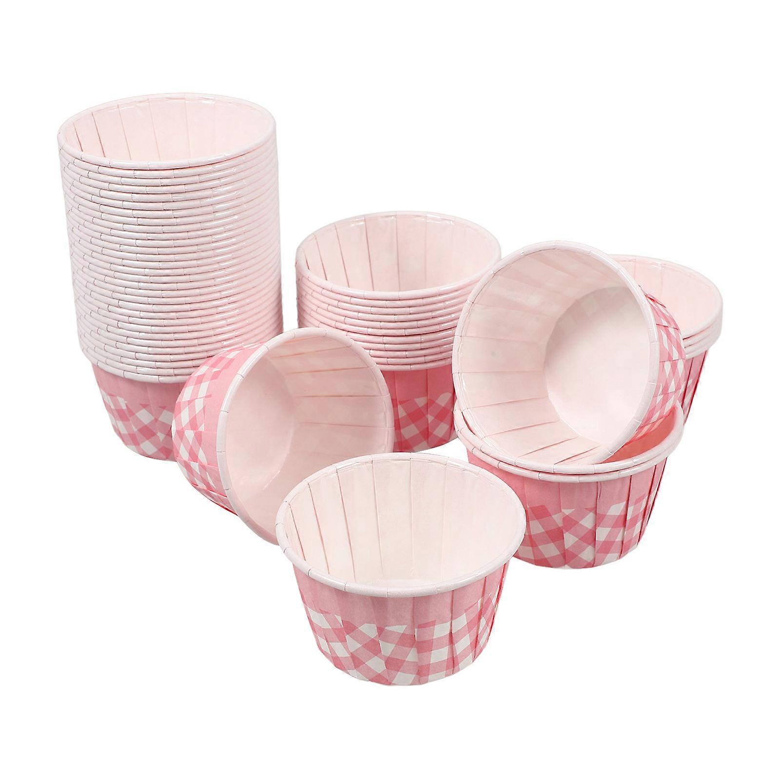 Pink Muffin Liners Paper Cups for Baking 50Pcs Cupcake Wrappers
