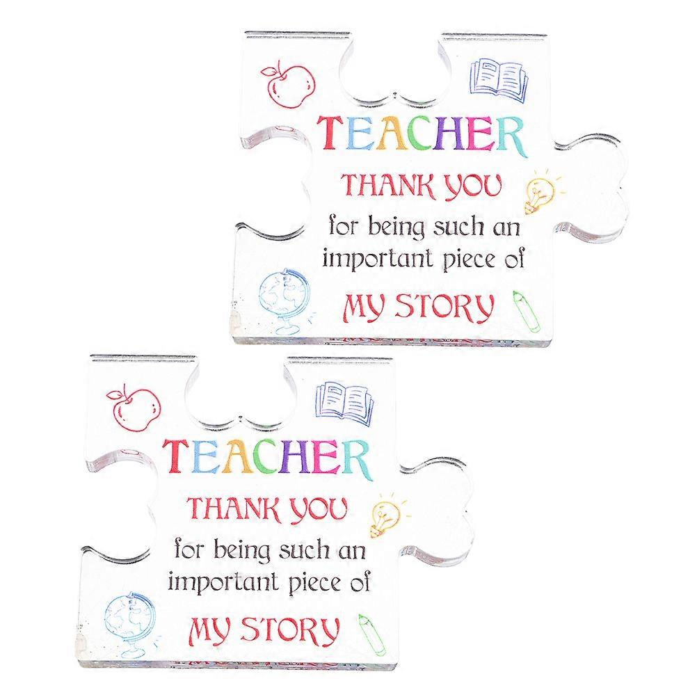 Teacher Acrylic Appreciation Plaque for 4Pcs Gift