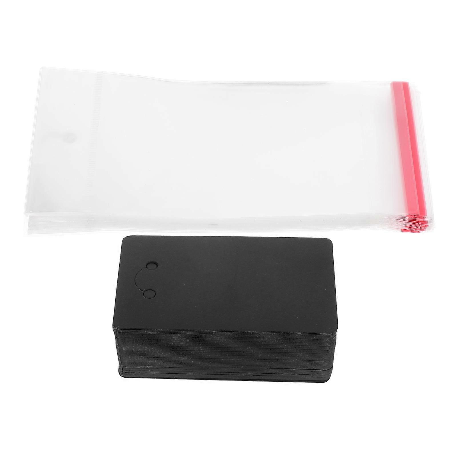 Black Keychain Display Card for Jewelry Presentation 1Set of Kraft Paper