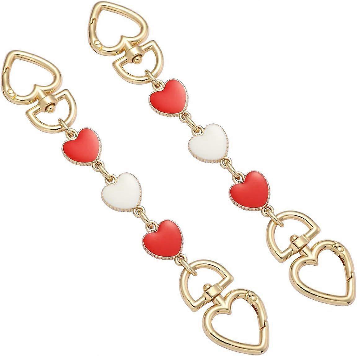 2Pcs Bag Strap Extender Heart Shape Chain Strap Extender Replacement Accessory