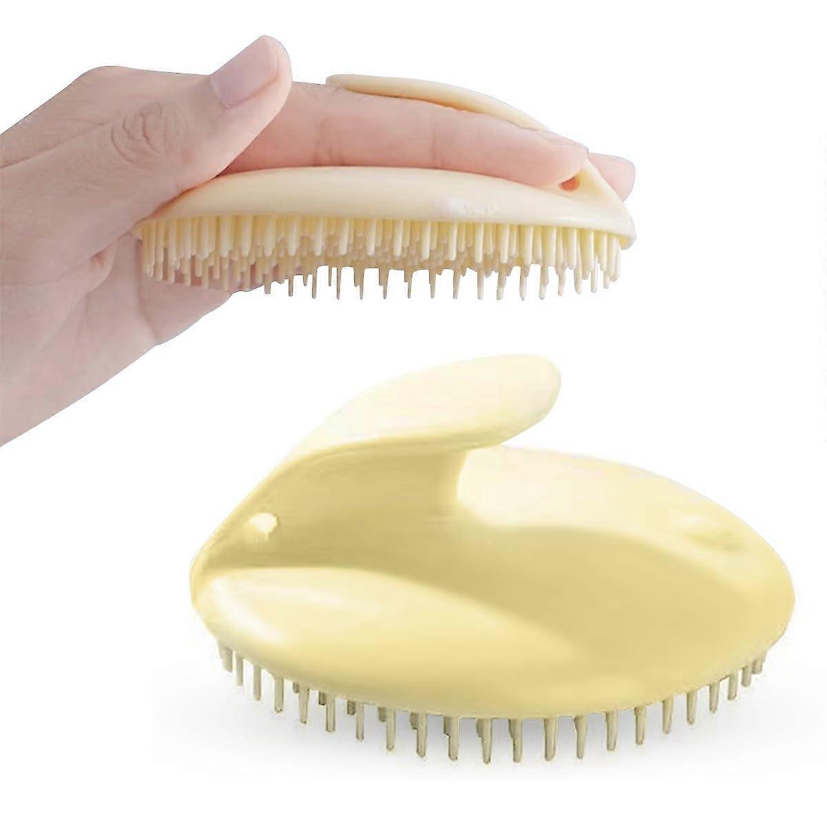 Scalp Massager Brush for Hair Growth and Relaxation with Ergonomic Grip Wet Dry Use Cream