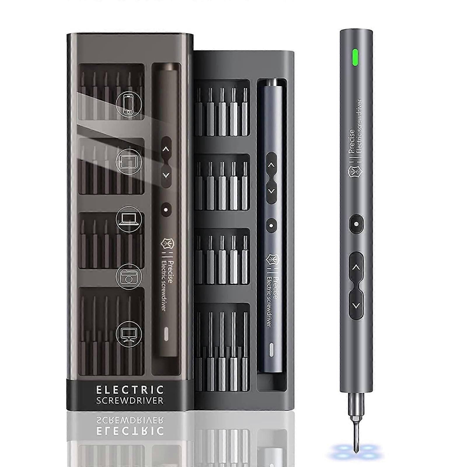 Cordless Electric Screwdriver 51 in 1 Precision Mini Set with LED Light Magnetic Bits for Electronics