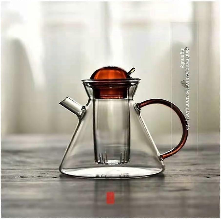 Glass Teapot Borosilicate Heat Resistant Clear Design with Infuser for Tea and Coffee Brewing