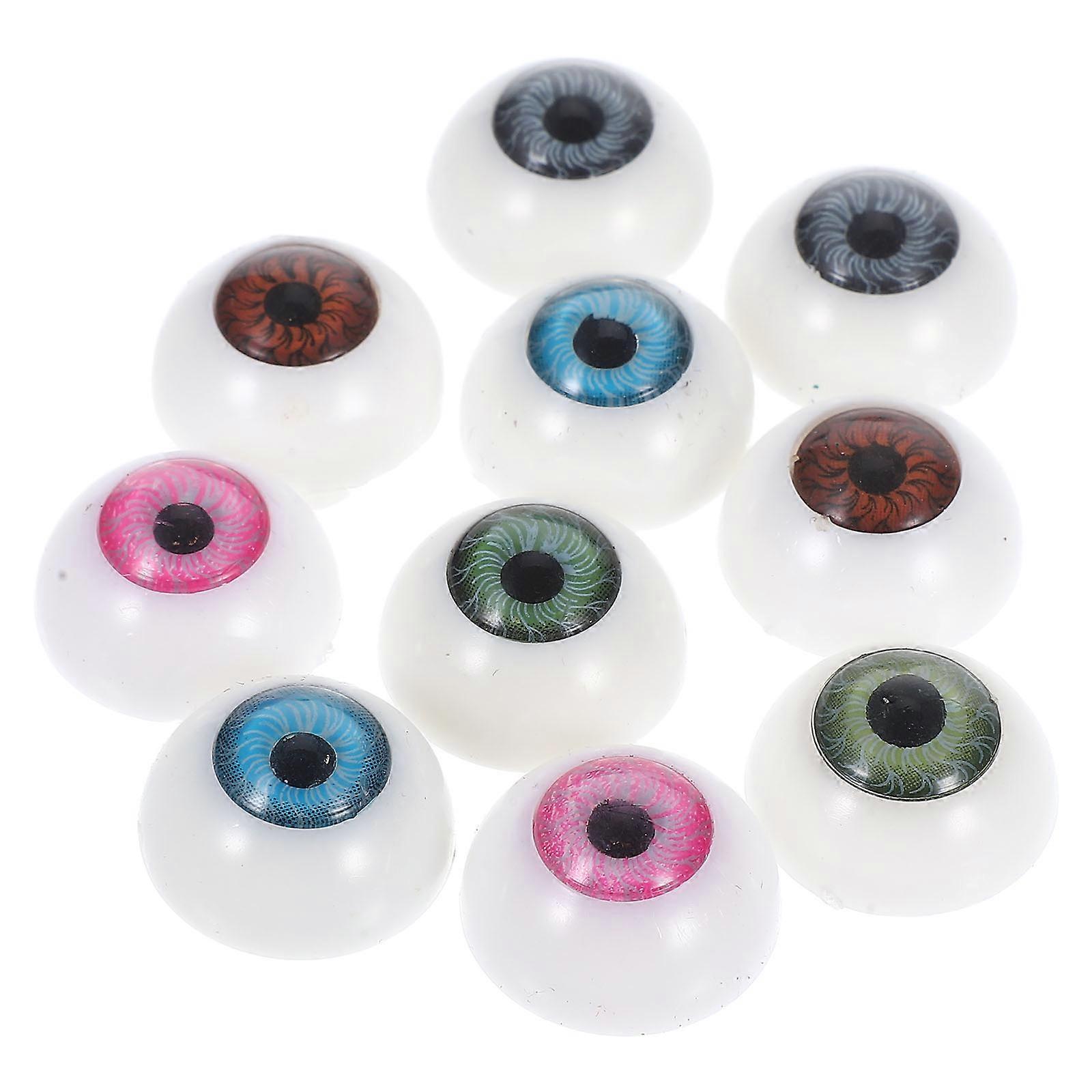 Doll Bear Accessories Doll Eyeballs Half Round for Decoration 10Pcs Set