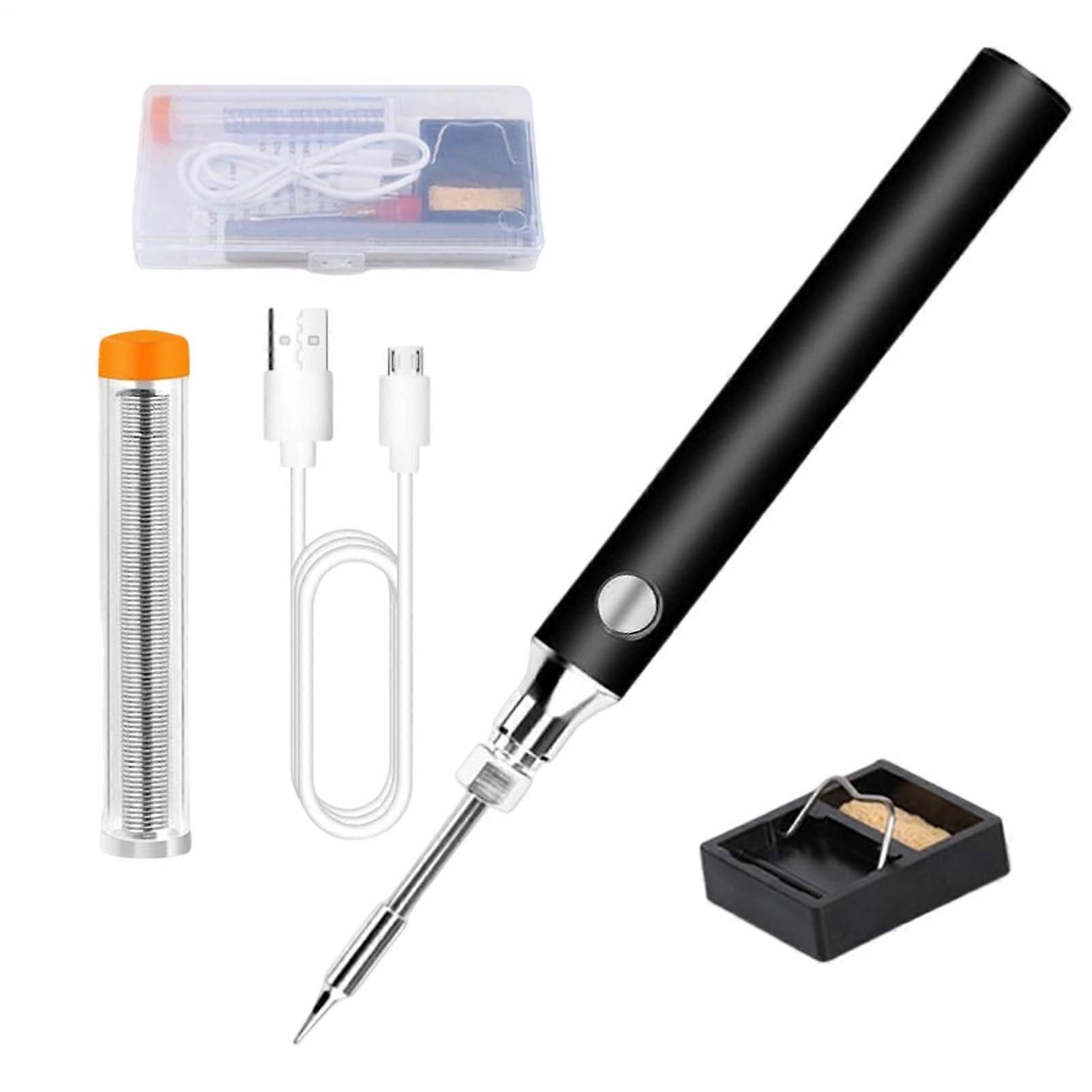 Cordless Rechargeable Soldering Iron with USB Charging, Fast Heating Tool for Electronics, Jewelry