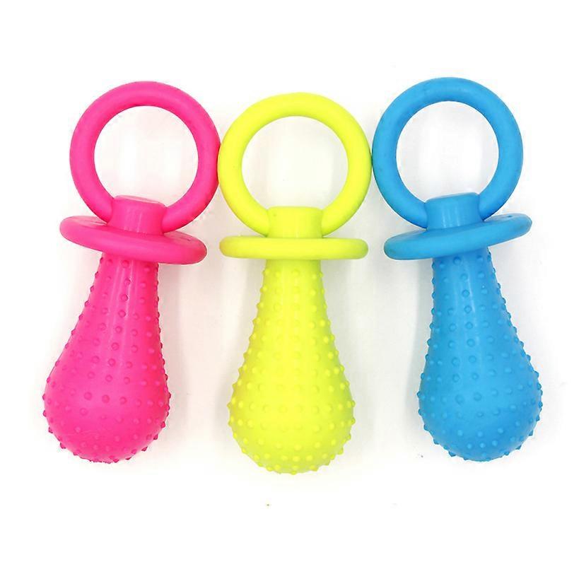 3pcs Silicone Pet Teething Toy with Rattle Sound