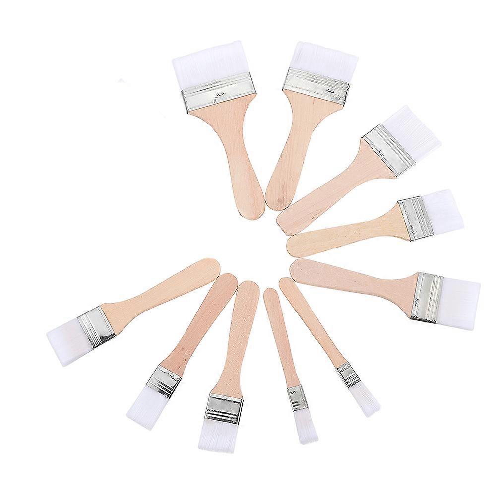 Nylon Paint Brush Set for Home with 10Pcs Durable Utility Paint Brushes