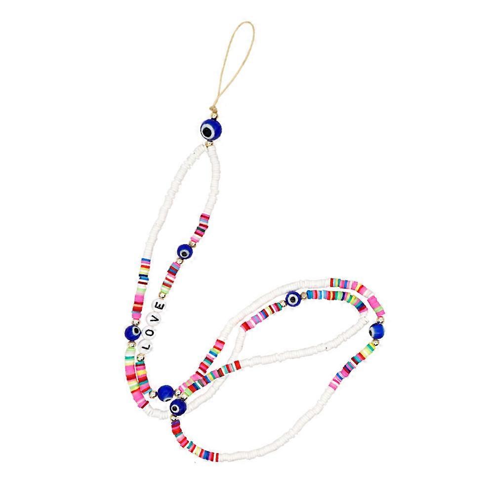 Multi Material Beaded Phone Neck Strap for Phone Safety Lanyard