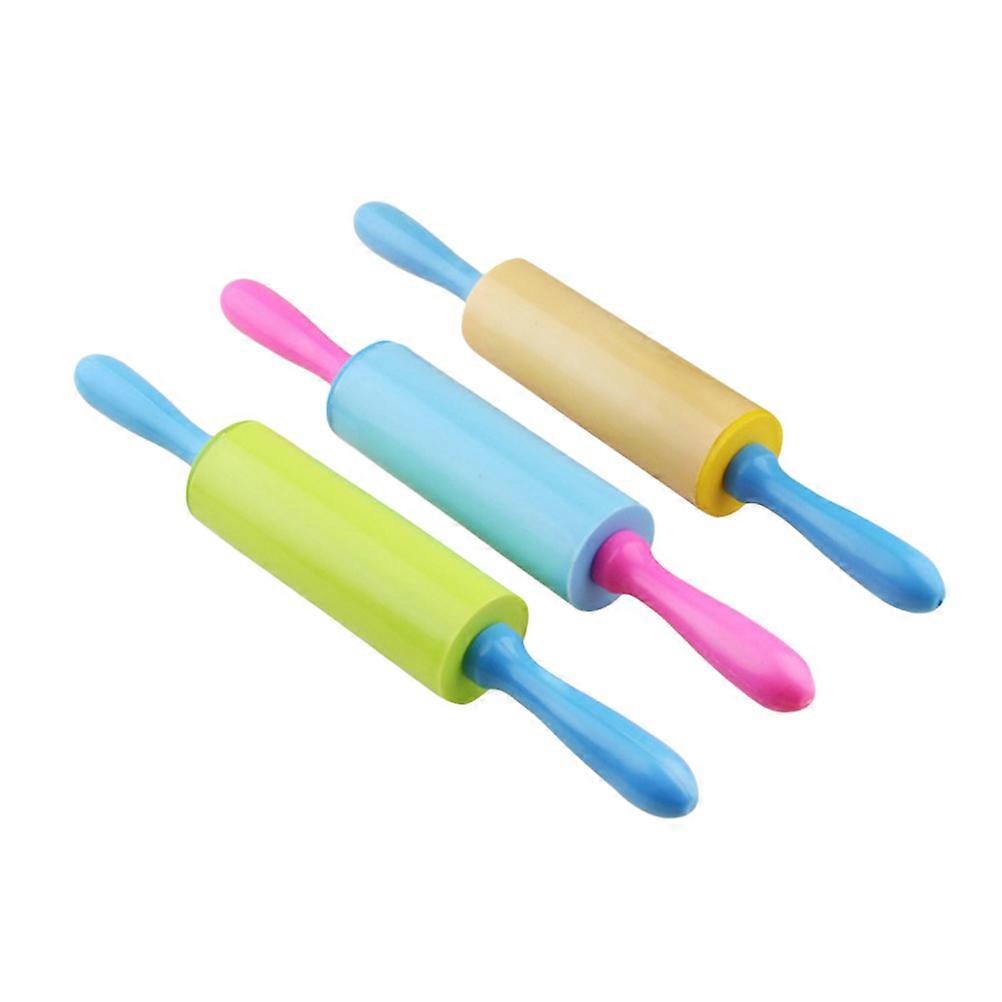 Clay Rolling Pin Dough Shaping Educational Tools Square Plastic Children Home Use 3Pcs