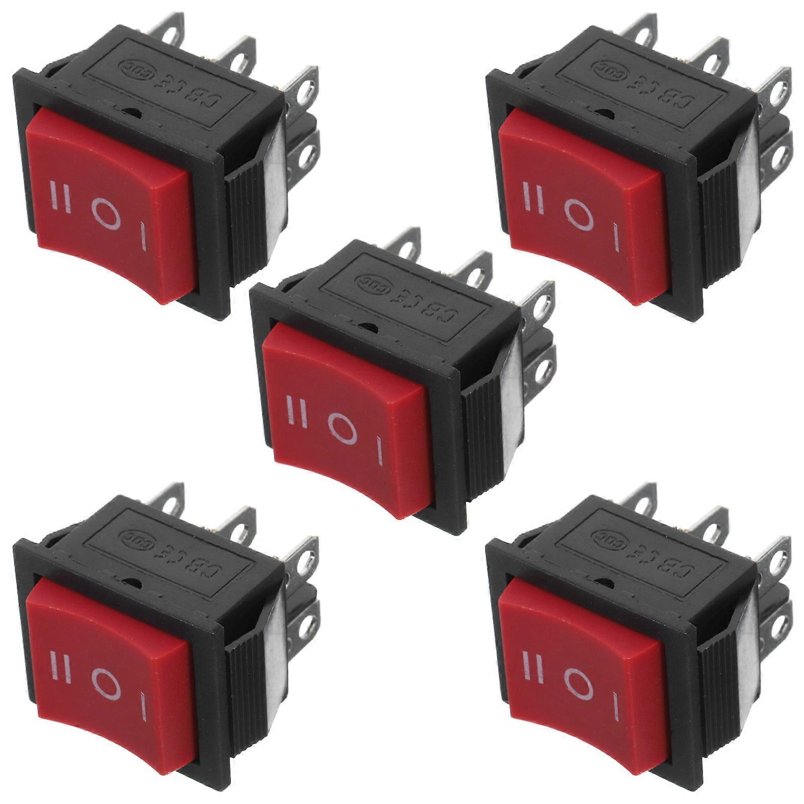 Rocker Switch Toggle Switches for Car 6 Pin 3 Position 5Pcs Pack