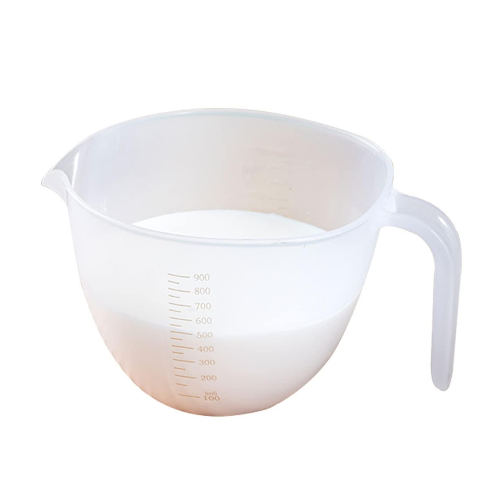 Large Capacity Baking Mixing Bowl with Builtin Filter, Transparent Measuring Cup for Kitchen