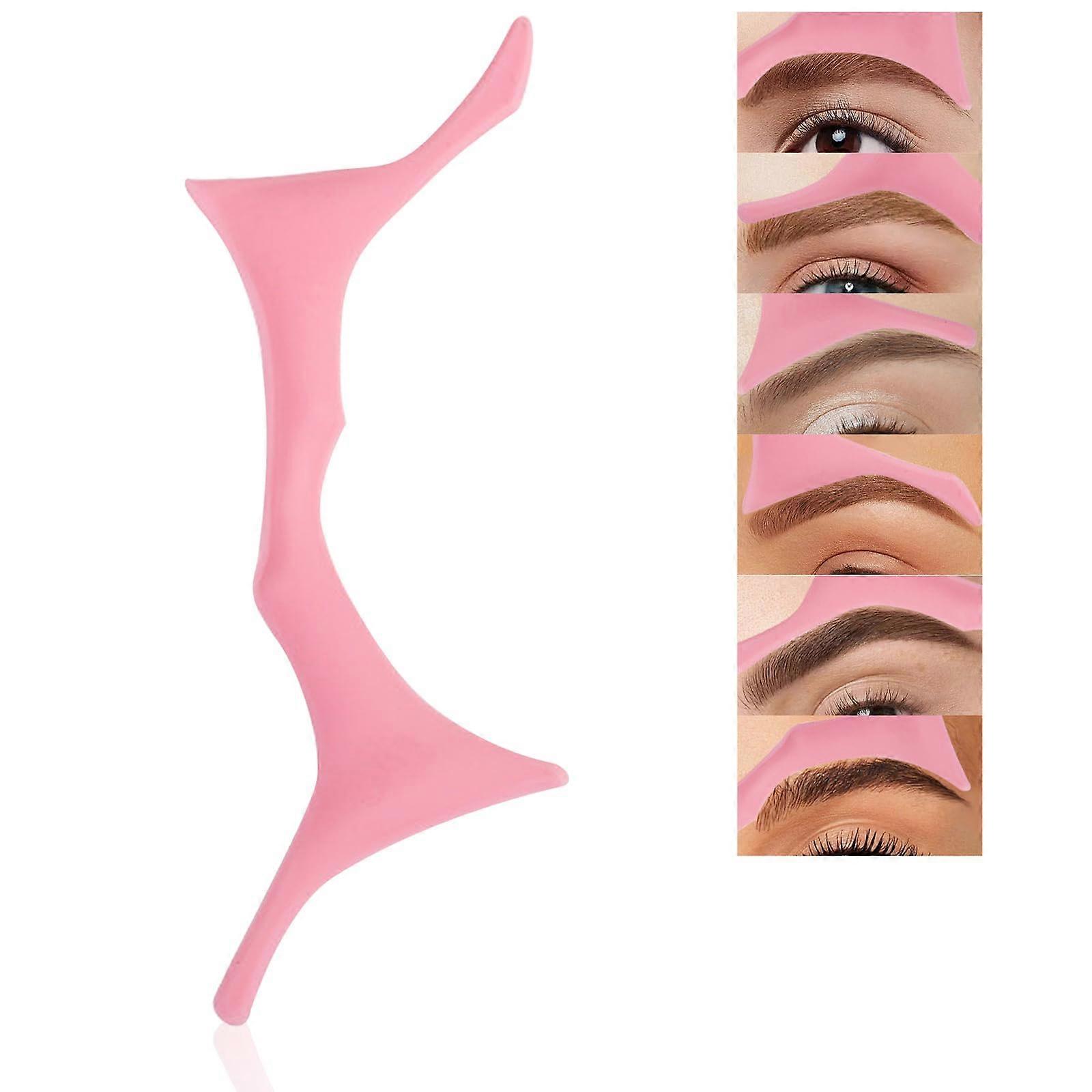Reusable Silicone Eyebrow Stencil Set, 6in1 Symmetrical Brow Shaping Template for Beginners