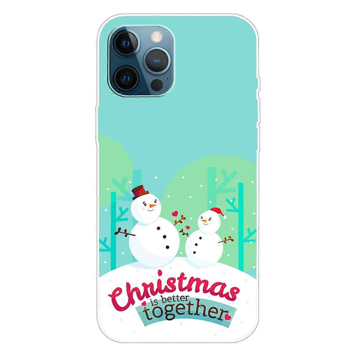 For iPhone 16 Pro Case Christmas Pattern Printing Soft TPU Phone Cover
