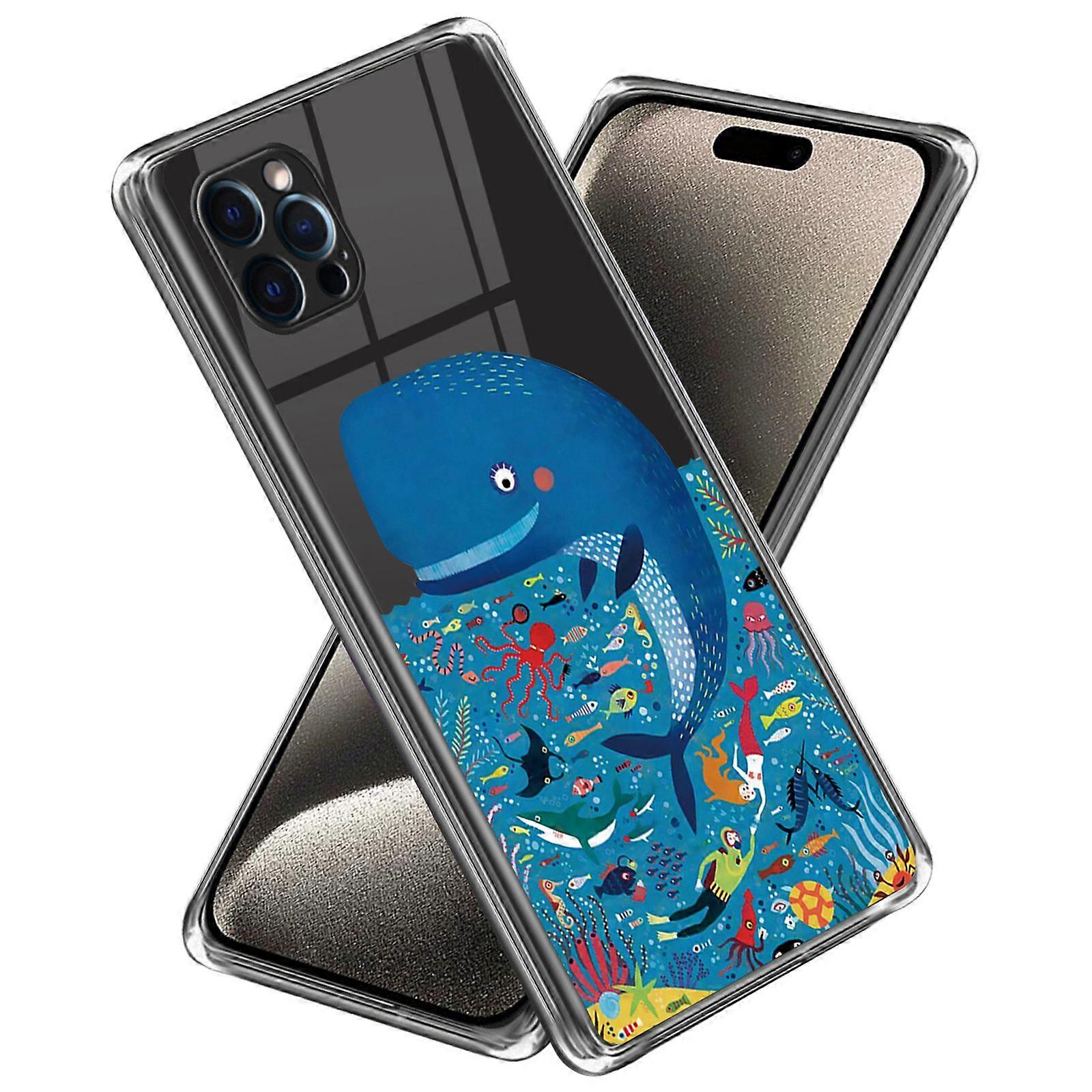 For iPhone 15 Pro Max Pattern Printing Case TPU Phone Back Cover