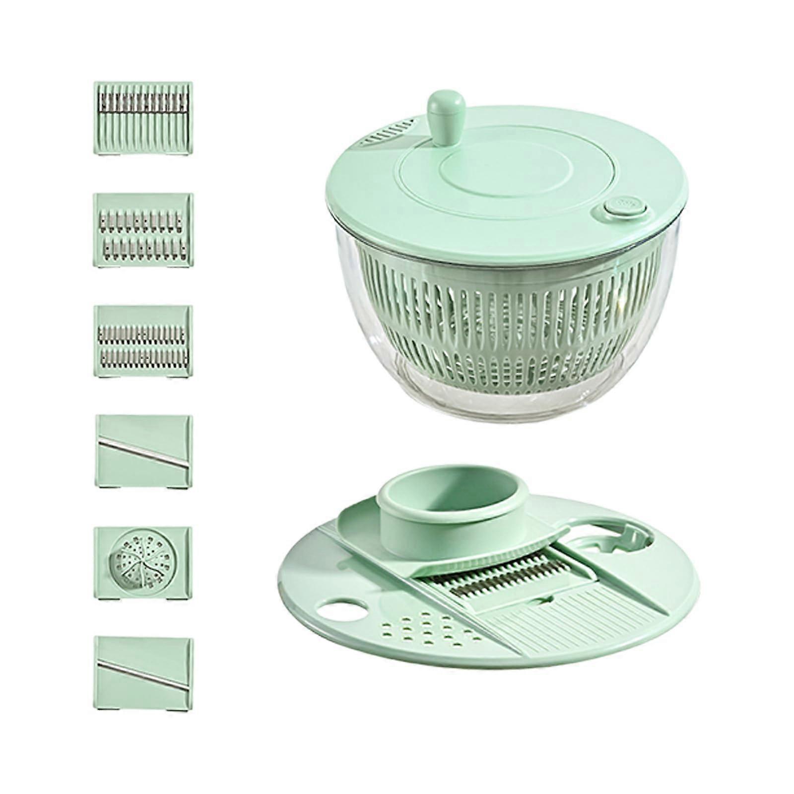 Large Double Layer Stainless Steel Salad Spinner for Fast Vegetable Drying and Easy Cleaning