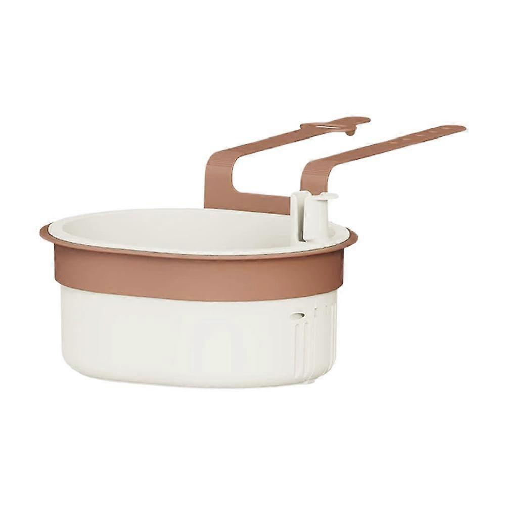 Sink Strainer Basket with Detachable Filter and Openable Bottom for Quick Garbage Drain, White