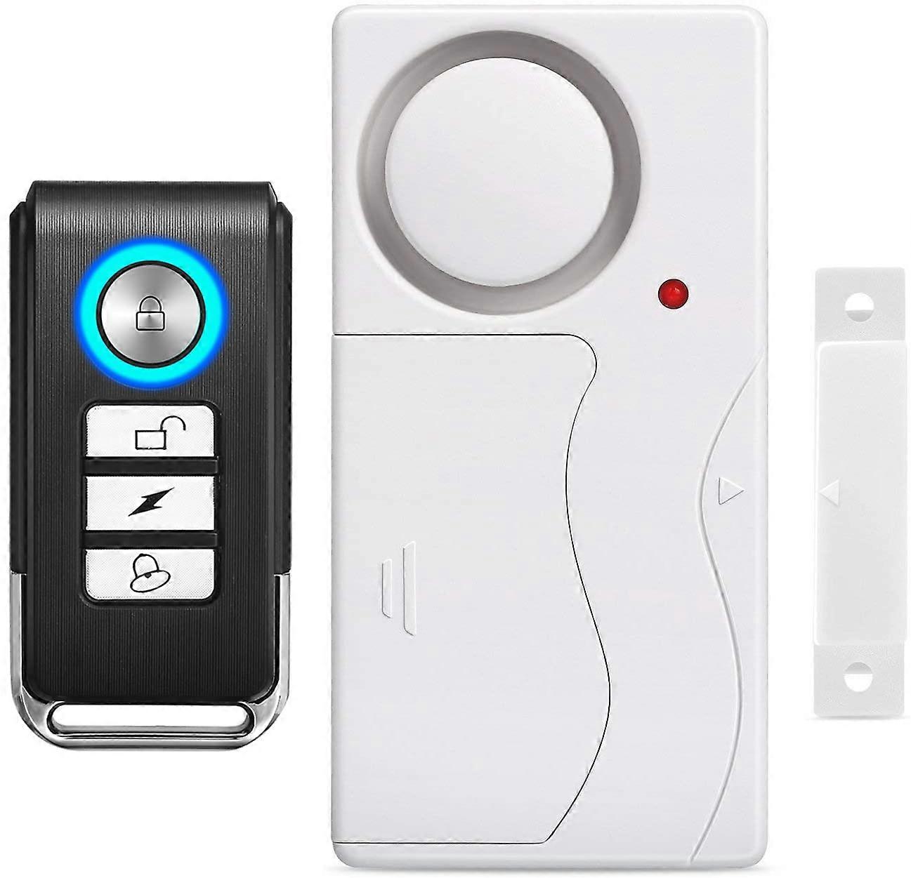 Wireless Door and Window Security Alarm with Remote, 105dB Loud Magnetic AntiTheft System White