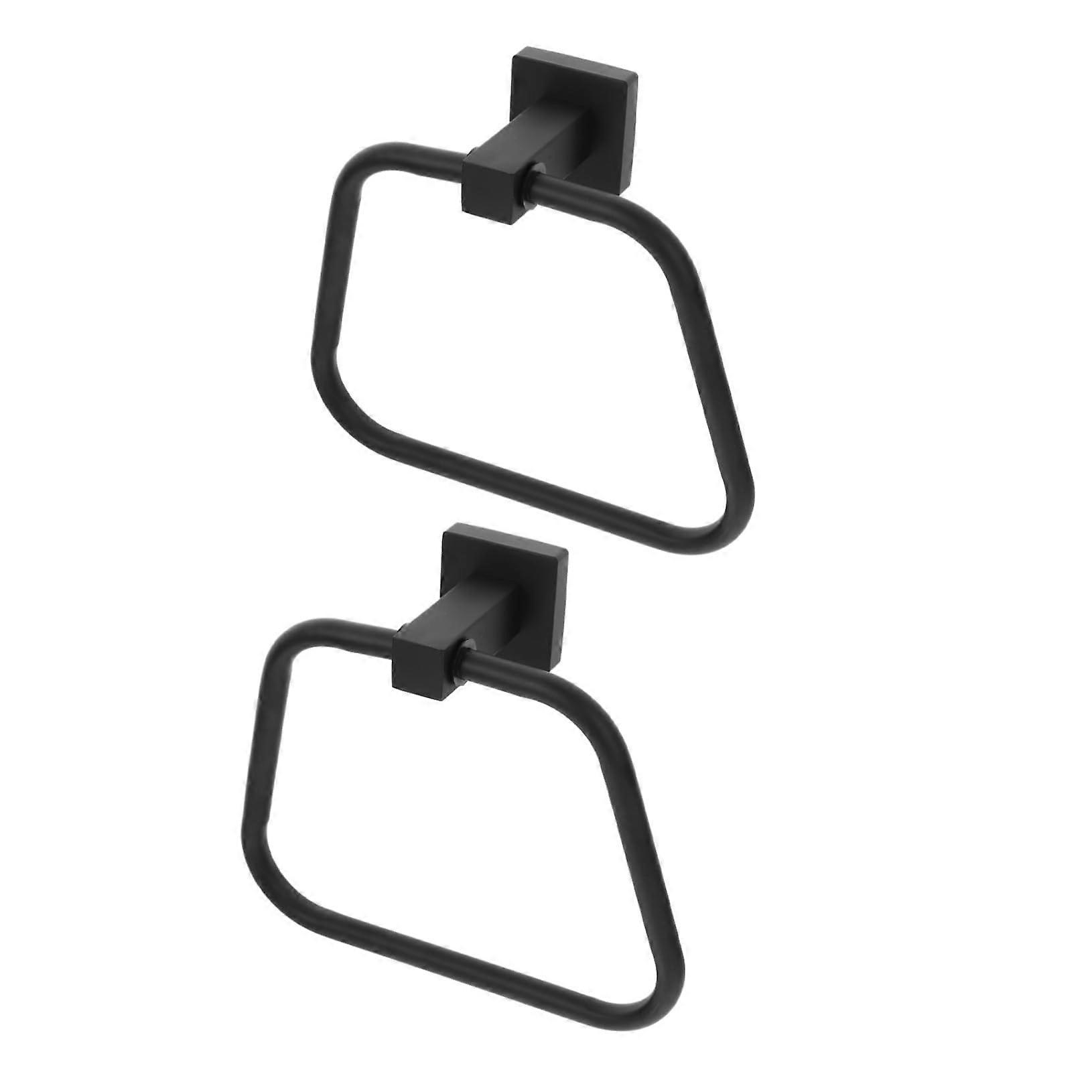 2pcs Stainless Steel Towel Ring Wall Mounted Rust Resistant Space Saving Holder for Bathroom and Kitchen