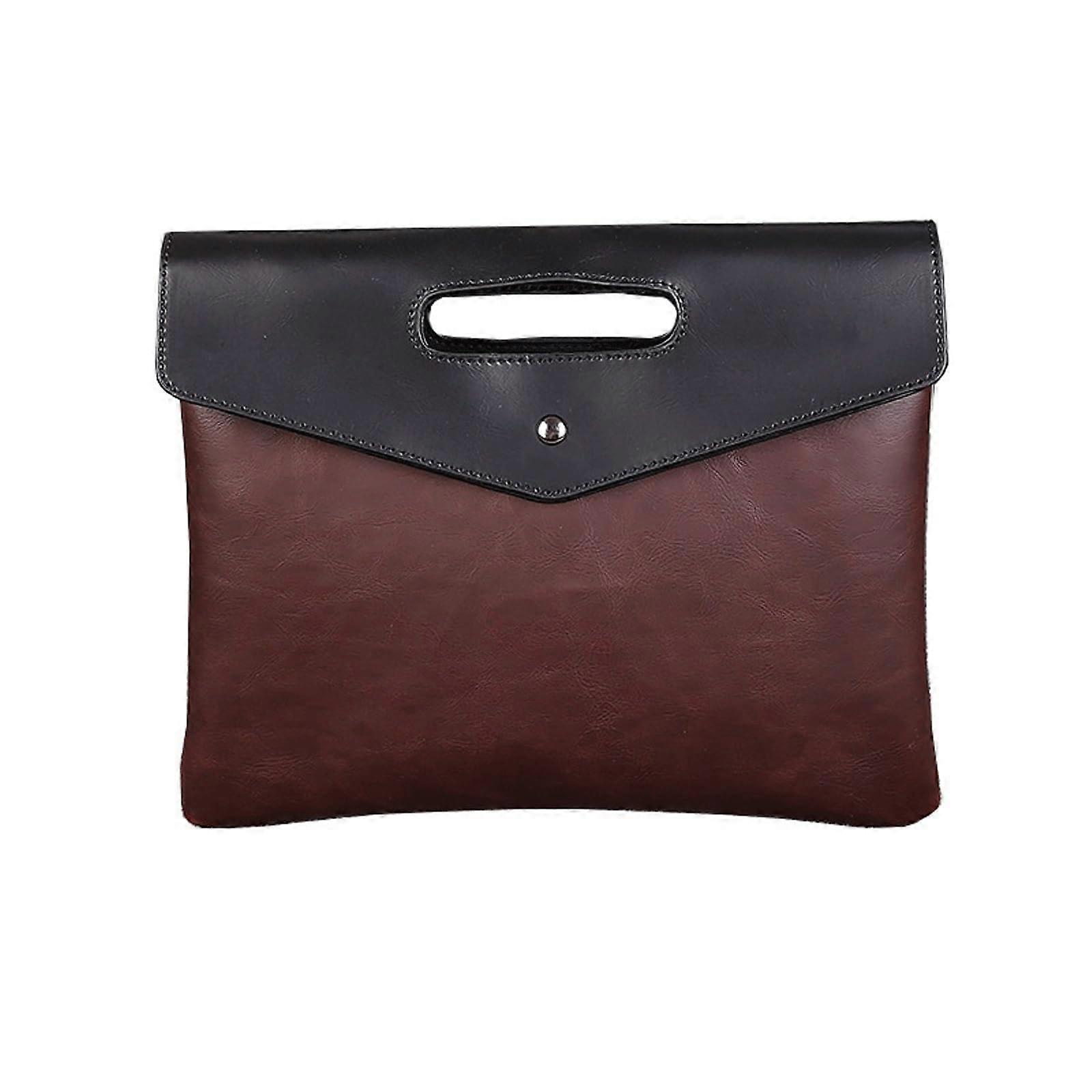Men's Leather Briefcase with Laptop Compartment, Durable MultiPocket Office and Travel Bag
