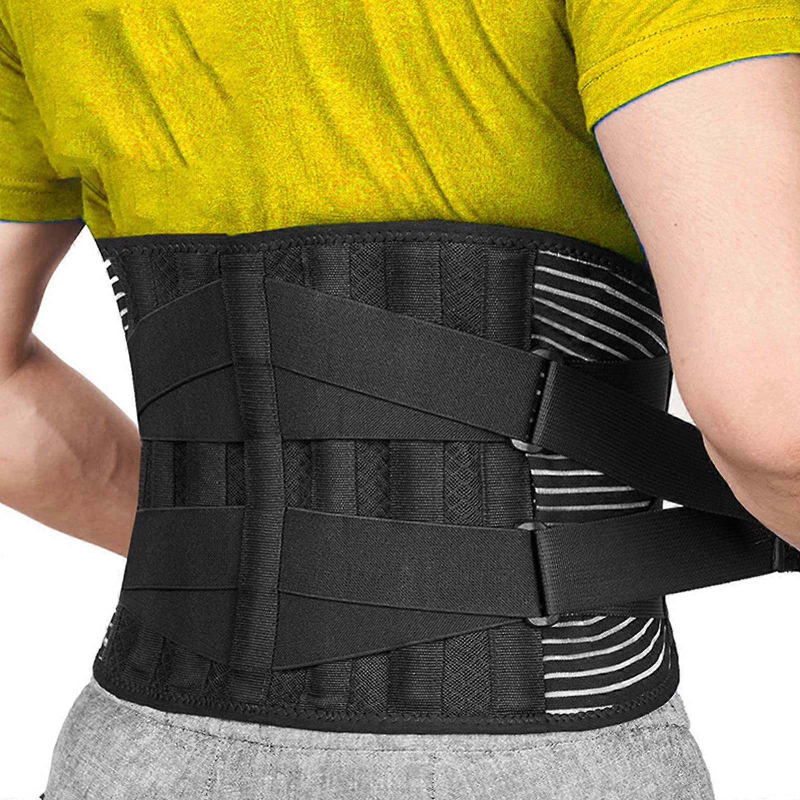 Adjustable Lumbar Back Brace with Spinal Support Design for Herniated Disc and Lower Back Pain