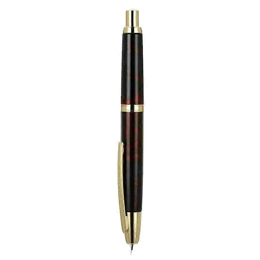 Gradient Retractable Fountain Pen EF Nib PushButton Dual Inking System with Ink Converter Green