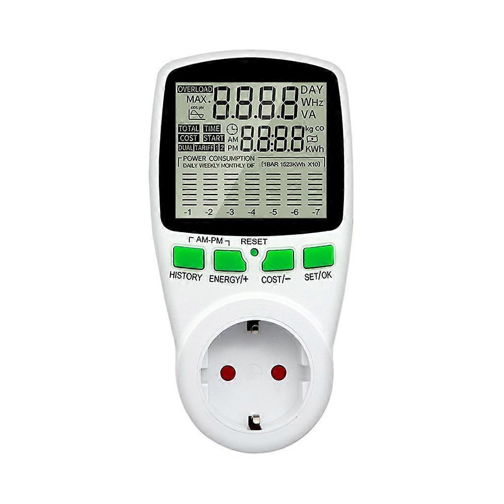 Digital LCD Energy Meter Wattmeter Power Analyzer EU Plug