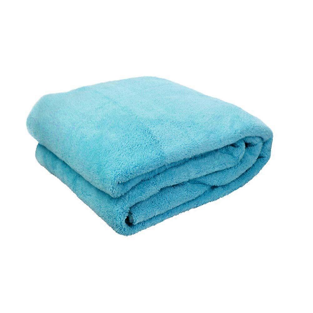 Oversized Blue Microfiber Bath Towel  Soft Thick Super Absorbent Large Beach Blanket